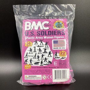 BMC Toys Plastic Army Women Pink Female Military Soldier Figures Made USA 1:32